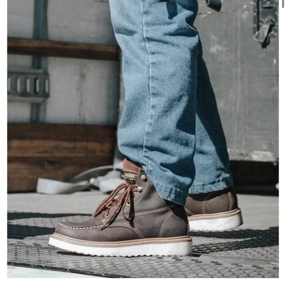 Wolverine Men's Loader Wedge Boots Dark Brown Leather Size 8 1/2 Medium Width - Picture 11 of 14